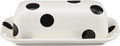 Kate Spade New York Deco Dot Covered Butter Dish, 1.65 LB, White