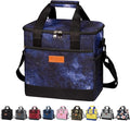 iknoe Large Cooler Bag Collapsible 24 Can Insulated Bags Leakproof Lunch Cooler Tote with Multi-Pockets for Adult Insulated Thermal Bag for Beach, Picnic, Office Work, Galaxy