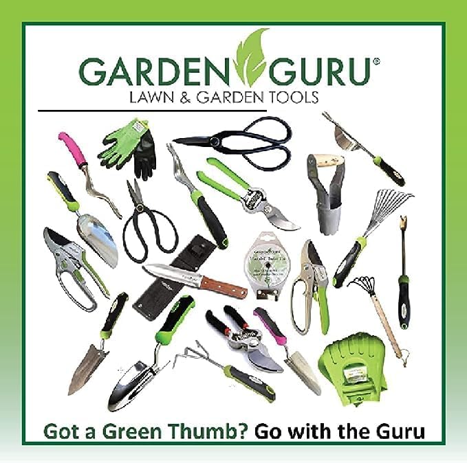 Garden Guru Straight Stainless Steel Pruner Pruning Shears Clippers Snips Sharp Bonsai Cutter Plant Trimming Scissor Straight Blade Garden Scissors Tool -Great for Roses Flowers Herbs Fruits (2 Pack)