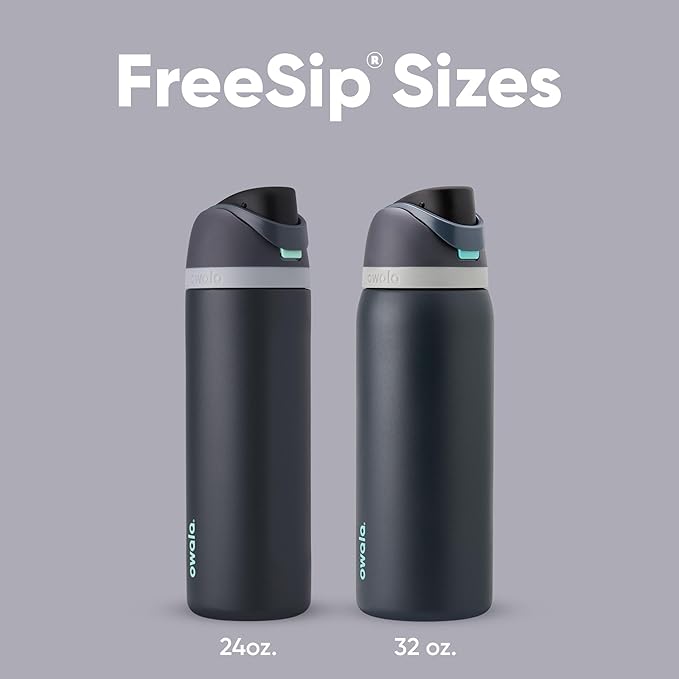 Owala FreeSip Insulated Stainless Steel Water Bottle with Straw for Sports, Travel, and School BPA-Free Sports Water Bottle, 32 oz, Foggy Tide