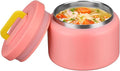 MAISON HUIS 8oz Soup Thermo Wide Mouth Vacuum Insulated Thermo Food Jar, Leak Proof Stainless Steel Thermo for Hot&Cold Food Kids Food Lunch Soup Container for School Travel (Pink)