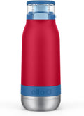 Ello Emma 14oz Vacuum Insulated Stainless Steel Kids Water Bottle with Straw and Built-in Carrying Handle and Leak-Proof Locking Lid for School Backpack, Lunchbox and Outdoor Sports
