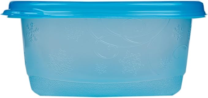 Glad GladWare Freezerware Food Storage Containers - Small Rectangle - Meal Container Holds up to 24 Ounces of Food - Lock Tight Seal, 4 Count