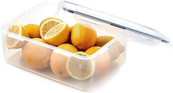 LOCK & LOCK Easy Essentials Food Storage lids/Airtight containers, BPA Free, Rectangle-88 oz-for Rice, Clear