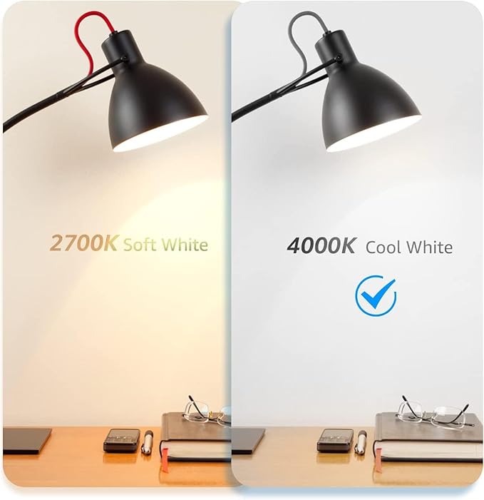 16 Pack ST19 Dimmable LED Edison Bulb, 5.5W (60W Equivalent) 500LM, CRI 95+, 4000K Cool White, E26 Medium Base, Vintage Filament, Clear Glass, Standard Type A Lamp for Kitchen, Bathroom, Bedroom