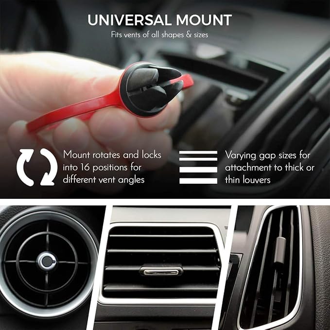 Saucemoto Dip Clip | An in-car sauce holder for ketchup and dipping sauces. As seen on Shark Tank (6 Pack Assortment, Black, Red, Gray)