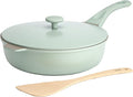 Goodful All-in-One Pan, Multilayer Nonstick, High-Performance Cast Construction, Multipurpose Design Replaces Multiple Pots and Pans, Dishwasher Safe Cookware, 11-Inch, 4.4-Quart Capacity, Sage Green