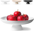 Large Decorative Bowl for Home Decor, Large Fruit Bowl for Kitchen Counter, Key Bowl for Entryway Table (White, Pedestal)