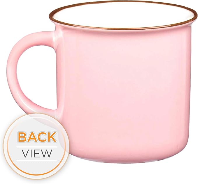 Christian Art Gifts Pink Camp Style Ceramic Coffee Mug – 13 oz. Microwave and Dishwasher Safe Inspirational Scripture Coffee and Tea Mug for Women with Bible Verse: Be Still and Know - Psalm 46:10