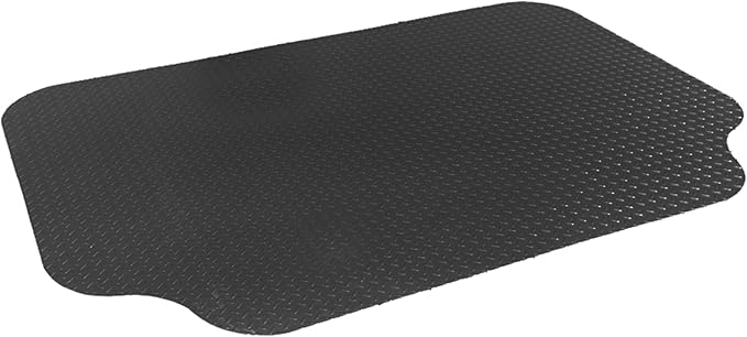 RESILIA Large Under Grill Mat – Heavy Duty, Reusable Outdoor Floor Protector Mats for Deck, Patio, & Garage – 72 Inch x 48 Inch with 12 Inch Splatter Protection Lip, Black Diamond Plate, Made in USA