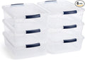 Rubbermaid Cleverstore 16 Qt Clear Storage Bins with Lids, 6-Pack, Stackable, BPA-Free, Made in USA