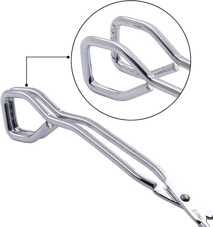 Scissor Cooking Tongs 11-Inch Stainless Steel Wire Tongs Kitchen Scissor Tongs, Set of 2