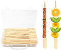 200 Pcs 8 Inch Bamboo Wood Paddle Picks Skewers, Toothpicks for Appetizers for Cocktail, Drinks, Appetizers，Fruit, Sausage, Sandwich, Barbeque Snacks, Natural Wooden Paddle Skewer Mini Food