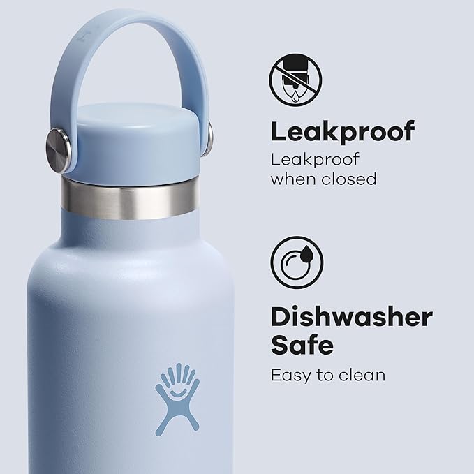 Hydro Flask Water Bottle - Insulated Stainless Steel - Non Spill, Leakproof in 21 Oz Surf Blue