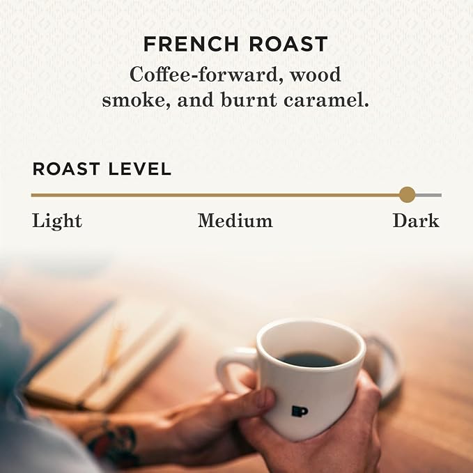 Peet's Coffee, Dark Roast Ground Coffee - French Roast 18 Ounce Bag