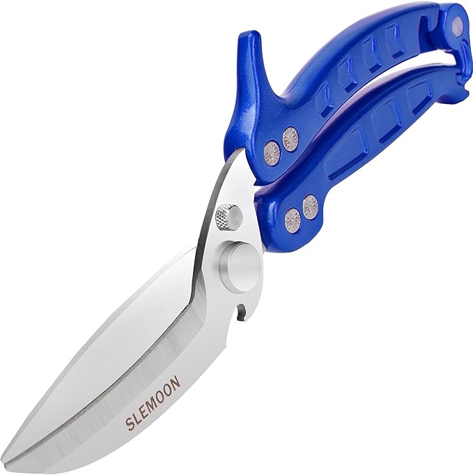 Kitchen Shears Heavy Duty Poultry Shears Meat Cutting Dishwasher Safe and Stainless Food Kitchen Scissors for Chicken Turkey Thanksgiving,Blue