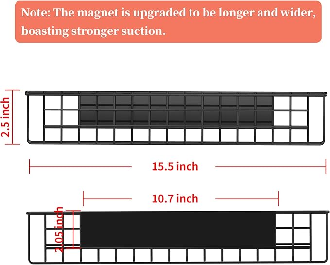 4PCS Magnetic Storage Baskets for Refrigerator, Strongly Magnet Spice Rack, Fridge Storage Shelf, Great for Kitchen and Pantry