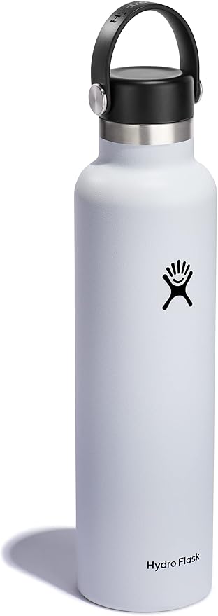 Hydro Flask Water Bottle - Insulated Stainless Steel - Non Spill, Leakproof in 24 Oz White