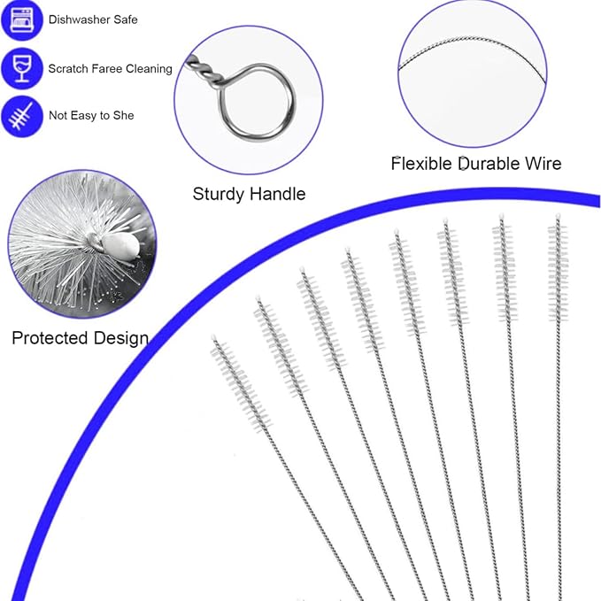 Replacement Straw for Stanley Quencher 30oz 40oz Tumbler,Straw Cleaner Brush for Stanley, Plus Silicone Spill Proof Stopper for Stanley Quencher H1.0/H2.0 (White, 12inch)
