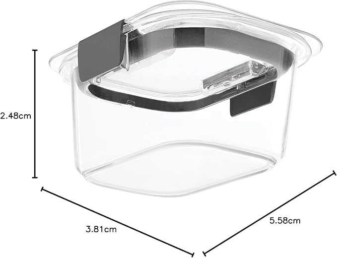 Rubbermaid Brilliance Food Storage Container, Small, 1.3 Cup, Clear 1991155