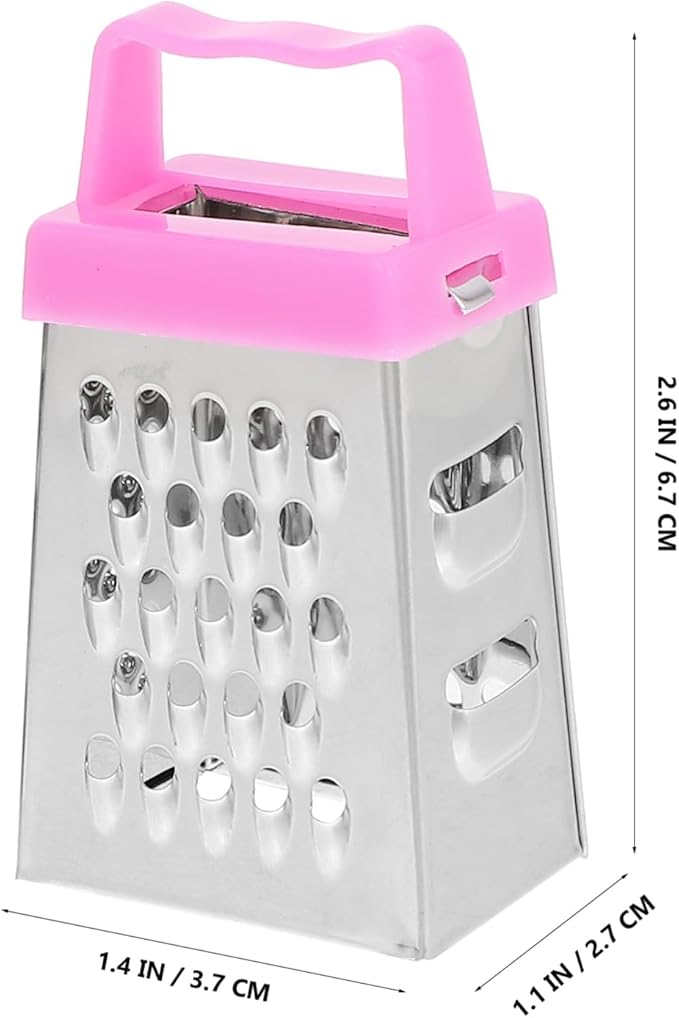 6Pcs Mini Cheese Grater, Small Box Cheese Graters Stainless Steel, Vegetable Food Shredder Lemon Zester with 4 Sides for for Kitchen Garlic Ginger Vegetable Potatoes, Chef Kitchen Too