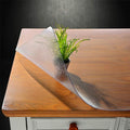 NECAUX Custom 18 x 39.4 Inch Frosted Desk Cover Protector, 1.5mm Thick Plastic Desk Pad, Desk Protector Frosted, Desk Mat on top of Desk, Table Cover Protector for Computer Writing Desk, Side Table