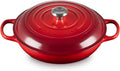 Le Creuset Enameled Cast Iron Signature Braiser, 3.5 qt., Cerise