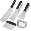 Stainless Steel Spatula Set, Amafox 5-Piece Grill Spatula Set with Full Tang Handle- Flat BBQ Grill Griddle Accessories- Spatula Pancake Flipper Hamburger Turner