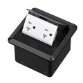 KYHSHJ Pop Up Floor Electrical Outlet Box Kit，20 Amp Stainless Steel TR Tamper-Resistant Duplex Receptacle Outlet， Corrosive Resistant Hardware，ETL Listed, Black