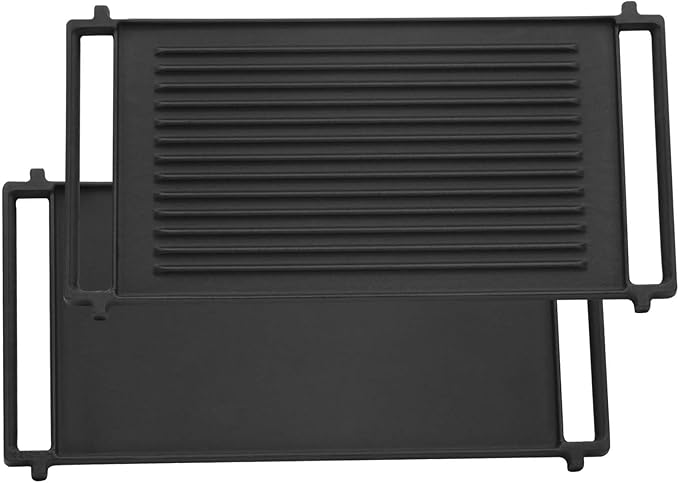 WB31X24998 WB31X24738 JXGRILL1 Griddle Replacement for GE Stove - 19.6" x 10.3" Reversible Cast Iron Center Griddle Plate, Gas Range Cooktop Parts, Fits GE JGBS66REKSS, JGB735SPSS & More