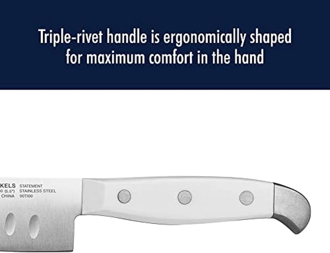 HENCKELS Statement Razor-Sharp 15-Piece White Handle Knife Set with Block, German Engineered Knife Informed by over 100 Years of Mastery