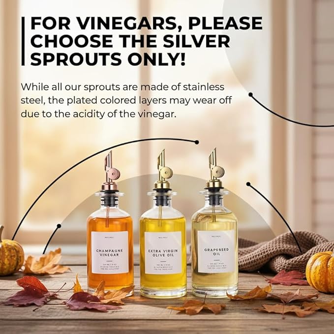Molimoli - Premium Olive Oil Dispenser Bottles for Kitchen with Pourer - Oil and Vinegar Dispenser Set, Glass Dispenser for Kitchen, Dispenser Bottle of 350ml - Set of 2