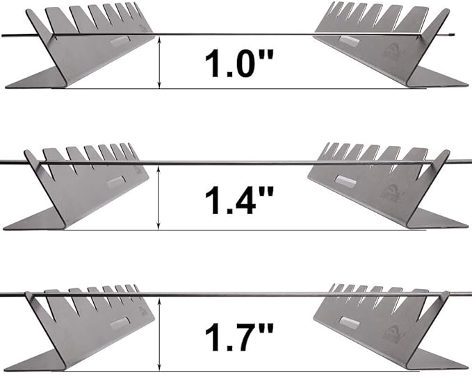 Goutime Stainless Steel Shish Kabob Skewer Rack with Storage Bag, Universal Barbecue BBQ Skewers Holder for Grill