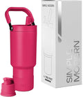 Simple Modern Trek Pivot | 30oz Flip Straw Tumbler with Handle | Water Bottle & Boot | Interchangeable Straw & Chug Lids | Insulated Stainless Steel Jug | Gym Sports Outdoors | Berry Twist