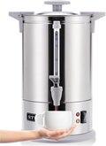 SYBO Commercial Grade Stainless Steel Percolate Coffee Maker Hot Water Urn for Catering, 100-Cup 16 L, Grey