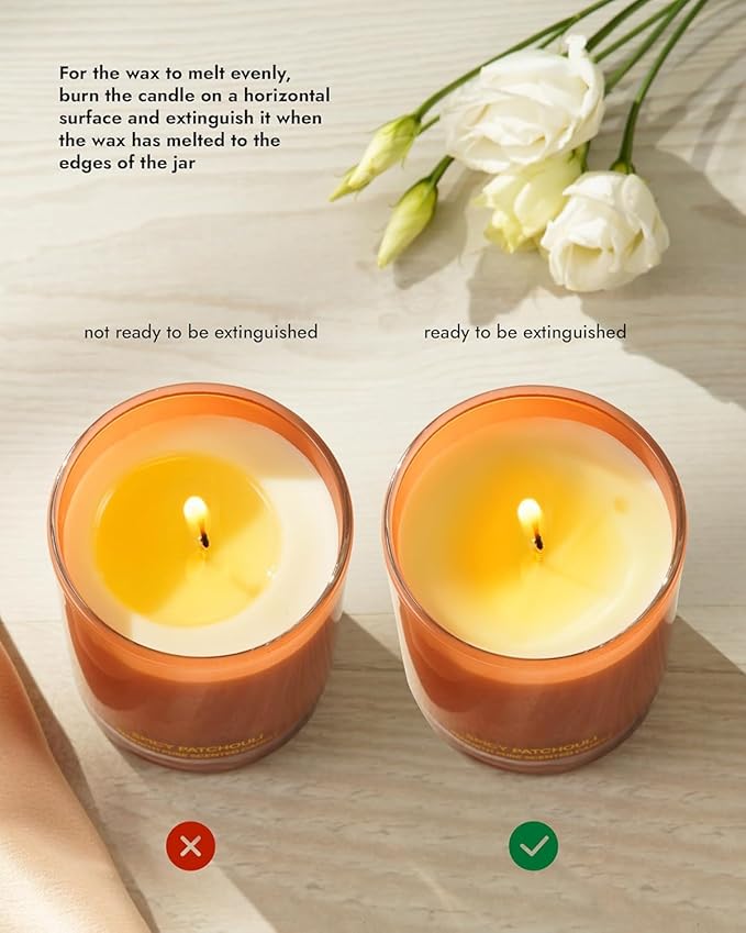 96NORTH | Spicy Patchouli Candle | 100% Soy Wax | One Wick Candle Jar | Non Toxic | Up to 35 Hours Burning Time | Aromatherapy Gift for Men and Women