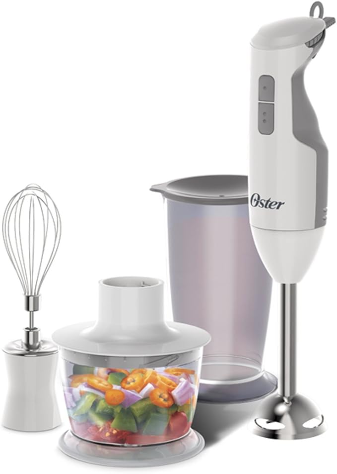 Oster Versatile Turbo Function Stick Mixer Hand Blender - 250 Watt - Turbo function - Stainless Steel Shaft and Blade - Include Whisk Attachment