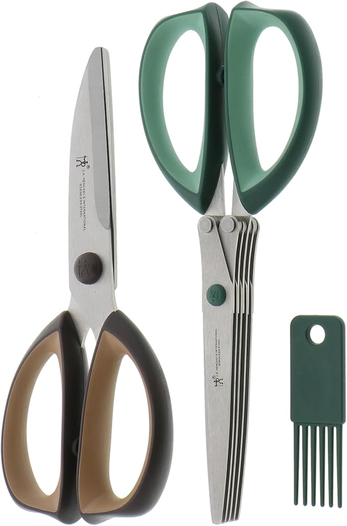 Henckels Kitchen Shears for Herbs, 2-pc, Dishwasher Safe, Heavy Duty, Stainless Steel, Take A Part Shears