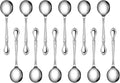 New Star Foodservice 1029529 Rose Pattern, 18/0 Stainless Steel, Bouillon Spoon, 6.1-Inch, Set of 12
