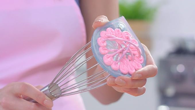 Whisk Wiper - Wipe a Whisk Easily - Multipurpose Kitchen Tool, Made In USA - Includes 11" Stainless-Steel Whisk - Cool Baking Gadget, A Great Gift For Men and Women (Color: Violet)
