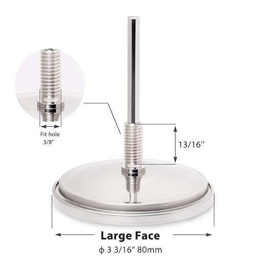 BBQ Thermometer Gauge for Charcoal Grill Pit, 2 Pack 3 3/16 inch Large Dial Smoker Temperature Gauge