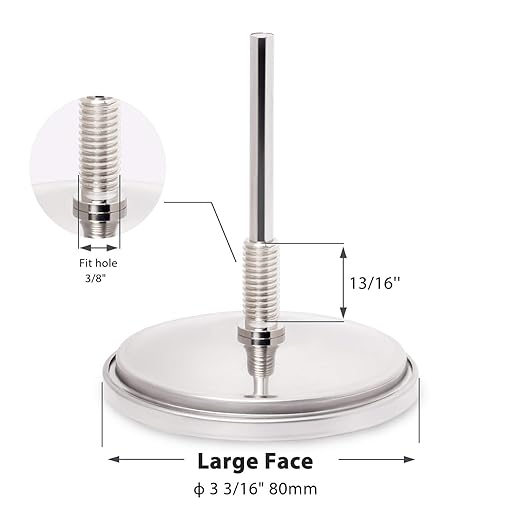 3 3/16 Inch BBQ Temperature Gauge for Smoker Wood Charcoal Pit, Large Face Grill Analog Thermometer