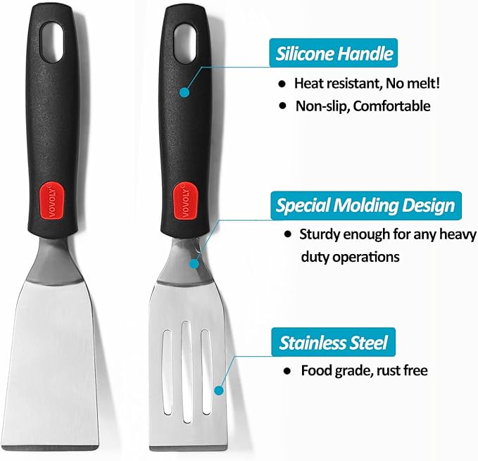 Professional Mini-Serving Spatula Set, Stainless Steel Cutter and Serve Turner for Serving, Flipping or Cooking, Ideal for Brownies, Tiramisu, Cakes, Lasagna or Cookie etc.