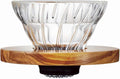 Hario V60 Glass Coffee Dripper, Size 01, Olive Wood