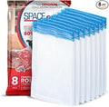 Spacesaver Roll Up Vacuum Storage Bags for Jackets, Suits, Dresses & Clothes – Sealed Compression Bags with Hand Pump – Space Saver Bags for Moving, Travel & Organization - Pack of 8