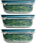 Rubber maid Storage Containers, Easy Find Lids, Teal, 9-cup, Flex & Seal, Leak Proof Lids, Food Storage Set, Clear Meal Prep Flex Containers, 3 Piece Set, Assortment