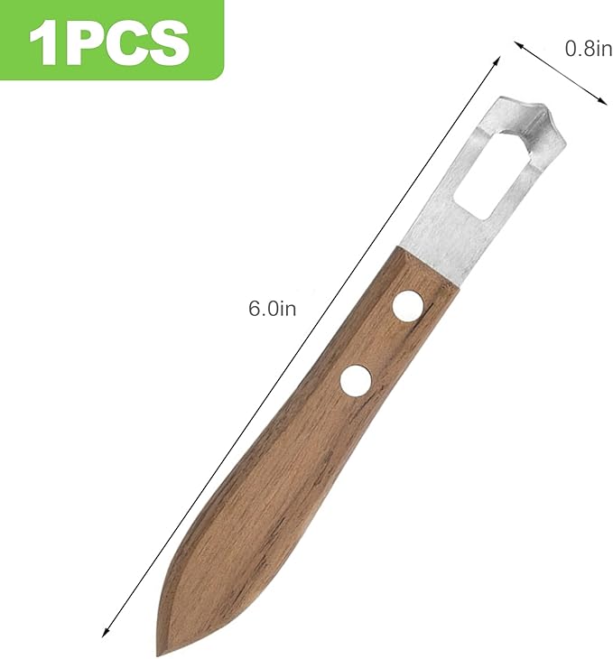 Channel Knife Lemon Peeler - Citrus Zester Tool with Wooden Handle, Stainless Steel Lemon Twist and Orange Peeler, Perfect Bar and Cocktail Garnish Tool