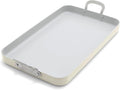 GreenPan x Bobby Flay 18" x 11" Nonstick Double Burner Griddle, PFAS-Free Ceramic Double Stovetop Skillet, Stainless Steel Handles, Dual-Use Cooking, Easy Clean Dishwasher & Oven Safe Pan, Cream
