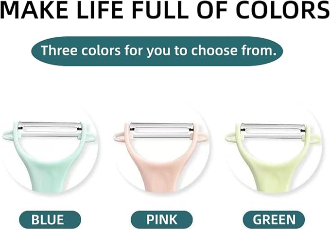 Kitchen peeler, potato peeler, vegetable peeler, carrot peeler, peeler, planer knife 3pcs/ packet Silver/pink/green