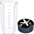 Upgrade Blender Cup and Blade Fit for Nutribullet 600w/900w, Replacement Parts 32oz Cup and Extractor Blade, Blender Accessories (2 Pcs)